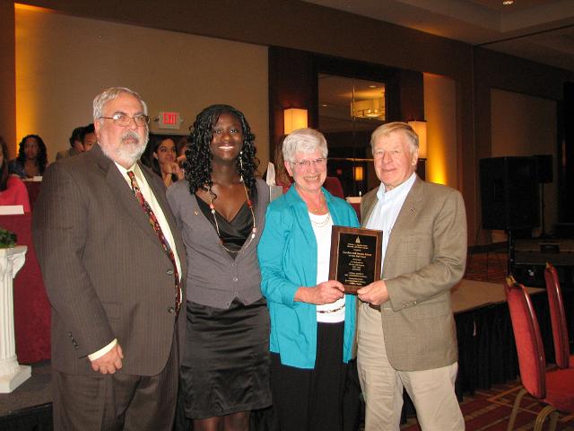 IMG_6862.JPG - A Special Award from Kiwanis Division 22 to Jonnie and Gordon Mann for their super support of La Plata High School and the Division 22 Key Club Program, presented by Joe Stankus and Governor Samah McGona.