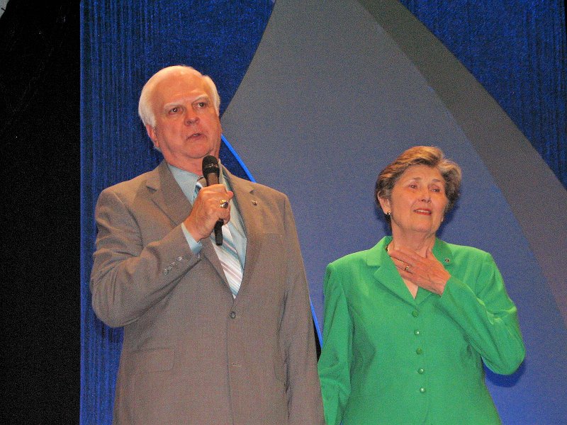 IMG_2696.jpg - All the KI Trustees ha a role in introducing the KI Board Members.  Capital District's KI Trustee Jerry Peuler and Judith are at center stage duty.