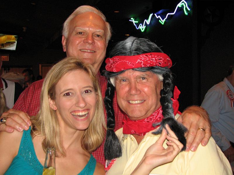 IMG_3740.JPG - And now, two campaign staffers … Jen Dugent and Billy-Bob Nelson with our candidate PG Jerry Peuler on the night before the election.  We’re in control.