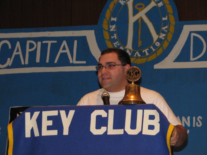 IMG_0697.JPG - CKI Governor Brian Cofrancesco, brings greetings and the Kiwanis Family International Project “The Eliminate Project” to eliminate the disease tetanus by the end of 2015.   2015 is also the 100tth Anniversary of Kiwanis International.  Key Club International was founded in 1924.