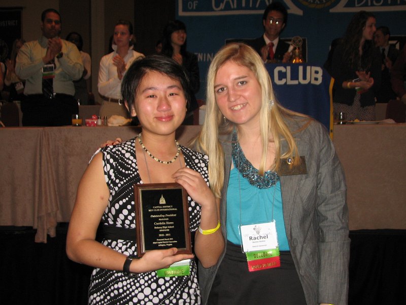 IMG_0843.JPG - The Outstanding Key Club President in the District is awarded to Cordelia Hao, Dulaney High School, Division 12.
