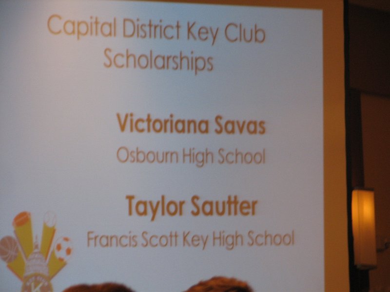 IMG_0861.JPG - While service is our mission in the K-Family, the Capital District Kiwanis Foundation presents five scholarship for $1,000 each and one additional scholar ship for $2,000 after a detailed thorough review by the Scholarship Committee of the many applications for the awards.  The funds come from the earnings from the Endowment Investment Account of the CDFK earned from contributions by Kiwanians and friends to Life Foundation Memberships Awards, Memorials, and to the Founder’s Society.  Please make a 501c3 tax deductible donation to your Foundation so we can award even more scholarship next year.