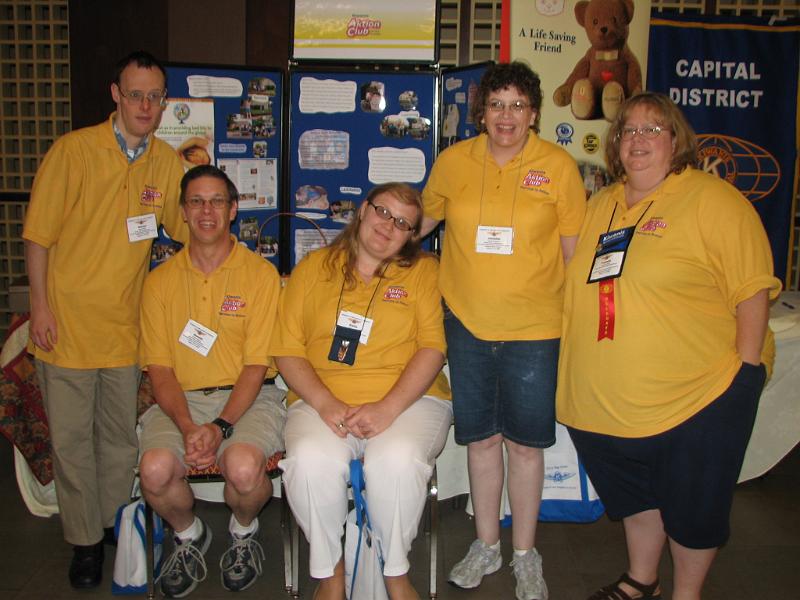 IMG_4464.JPG - The Aktion Club of Westminster, Maryland, was represent with an Aktion display booth by (from left) Daniel, Donald, Emily, Jennifer and Pamela  wearing their gold 