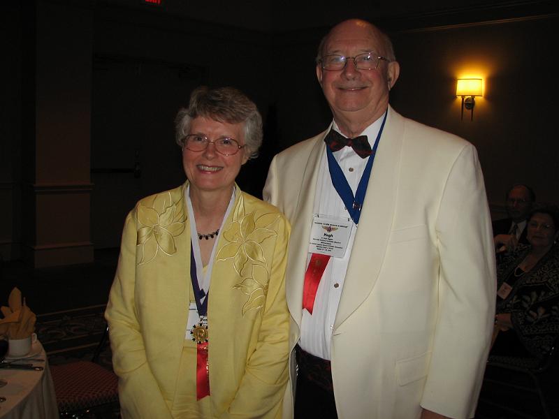 IMG_0153.JPG - Hugh Siggins and Peggy. Hugh is Past Gov. from the PA District.