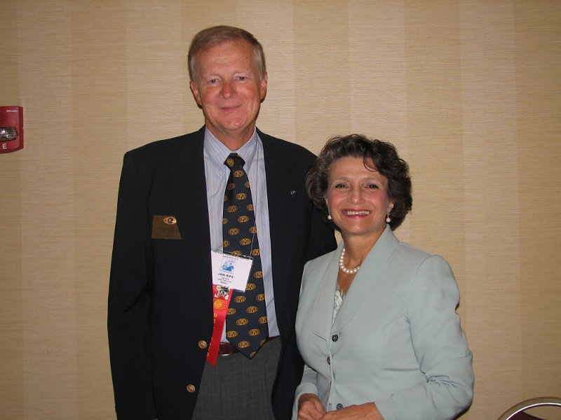 IMG_1889.JPG - Lynchburg Kiwanian John Rife with Lynchburg Mayor The Honorable Joan Foster.
