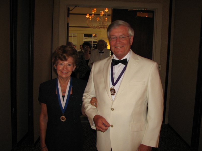 115.JPG - Division 10 Lt. Governor Brian Bell his wife Diana. Brian displays his brand new CDKF Founder’s Society medallion awarded at this convention. Thank you for your continued support of the Capital District Kiwanis Foundation.