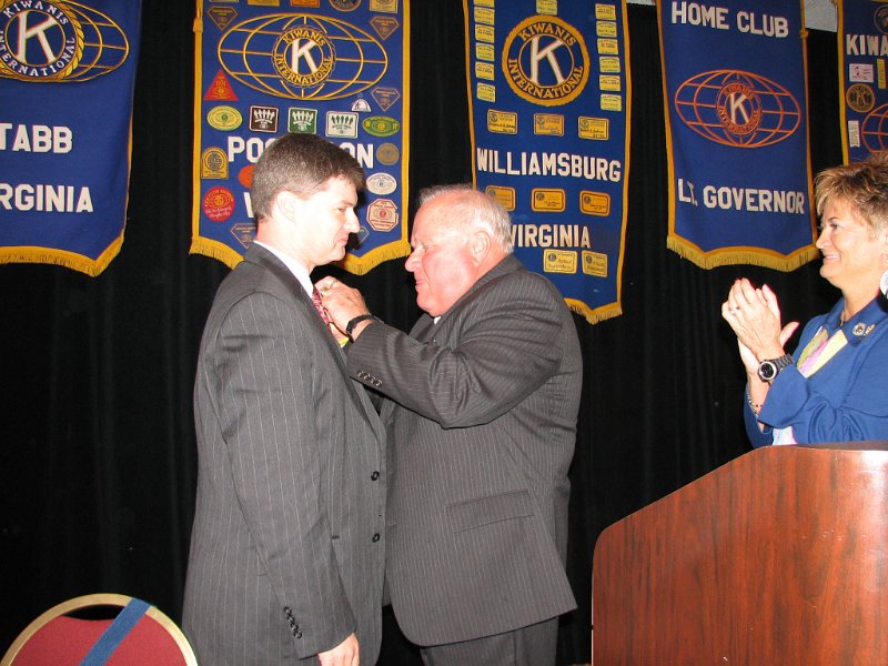 165.JPG - Governor Tom Varner presents the Governor’s Pin to Jeff Wolff. Congratulations to you both!