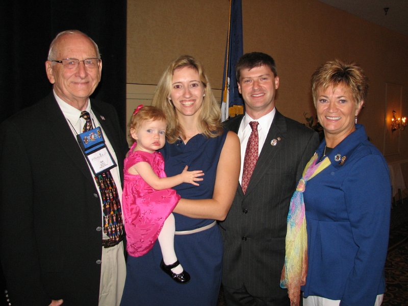176.JPG - Gov. Desig. Jeffrey Wolff with his wife, Jennifer, and daughter, Charlotte, flanked by KI Trustee Jane Erickson and her husband, Past Gov. Gus.